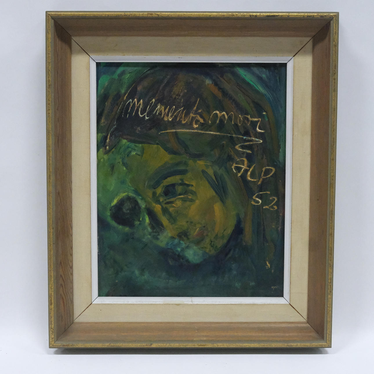 ARNE LUNDING PETERSEN. OIL ON CANVAS. COMPOSITION.