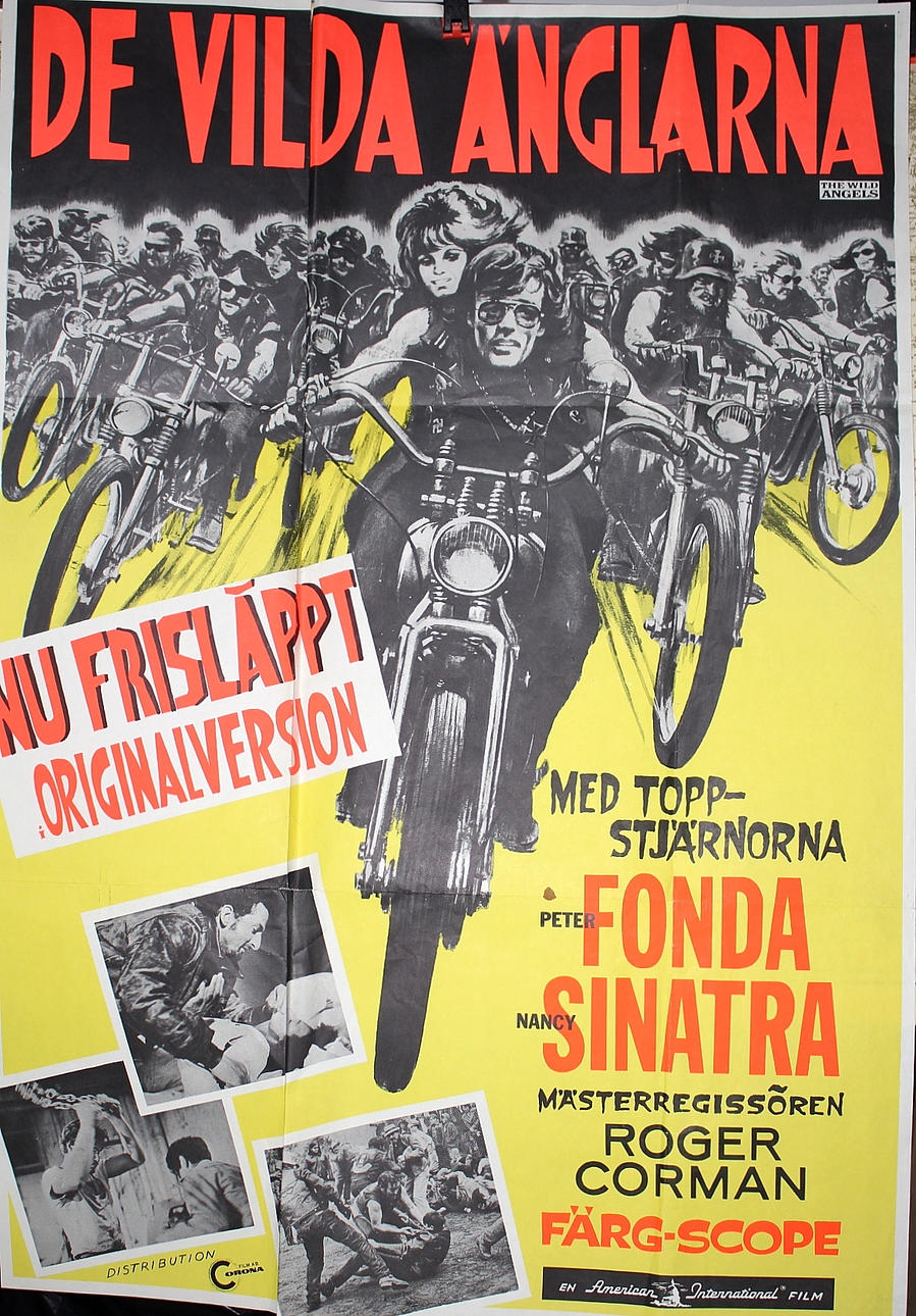 BIOAFFISCH, De vilda änglarna, stämplad 26 jan 1968.