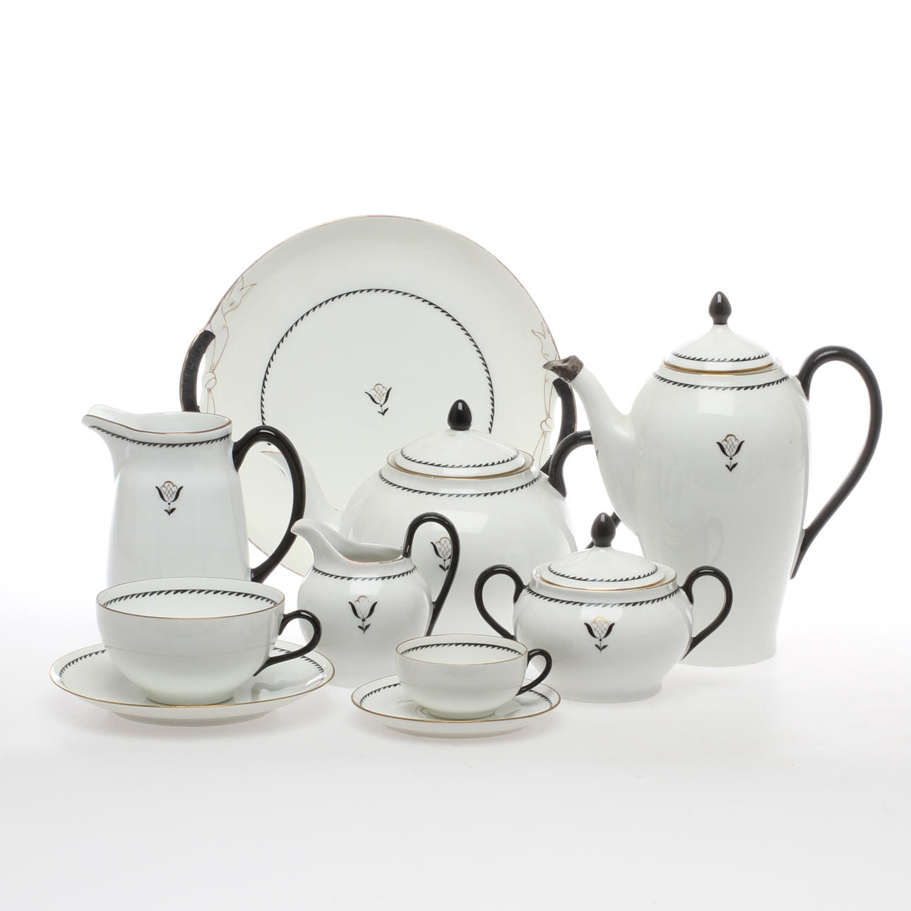 TE- samt MOCCASERVIS, porslin, ALP Lidköping / Hutschenreuter.