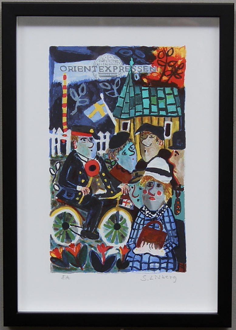 SVEN LIDBERG. färglitografier, 2 st, signerad.