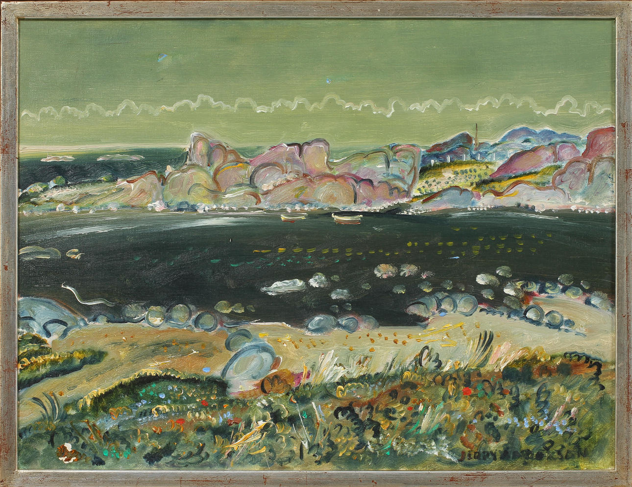 JERRY ANDERSSON. "Sommar i Bohuslän", olja på duk, signerad.