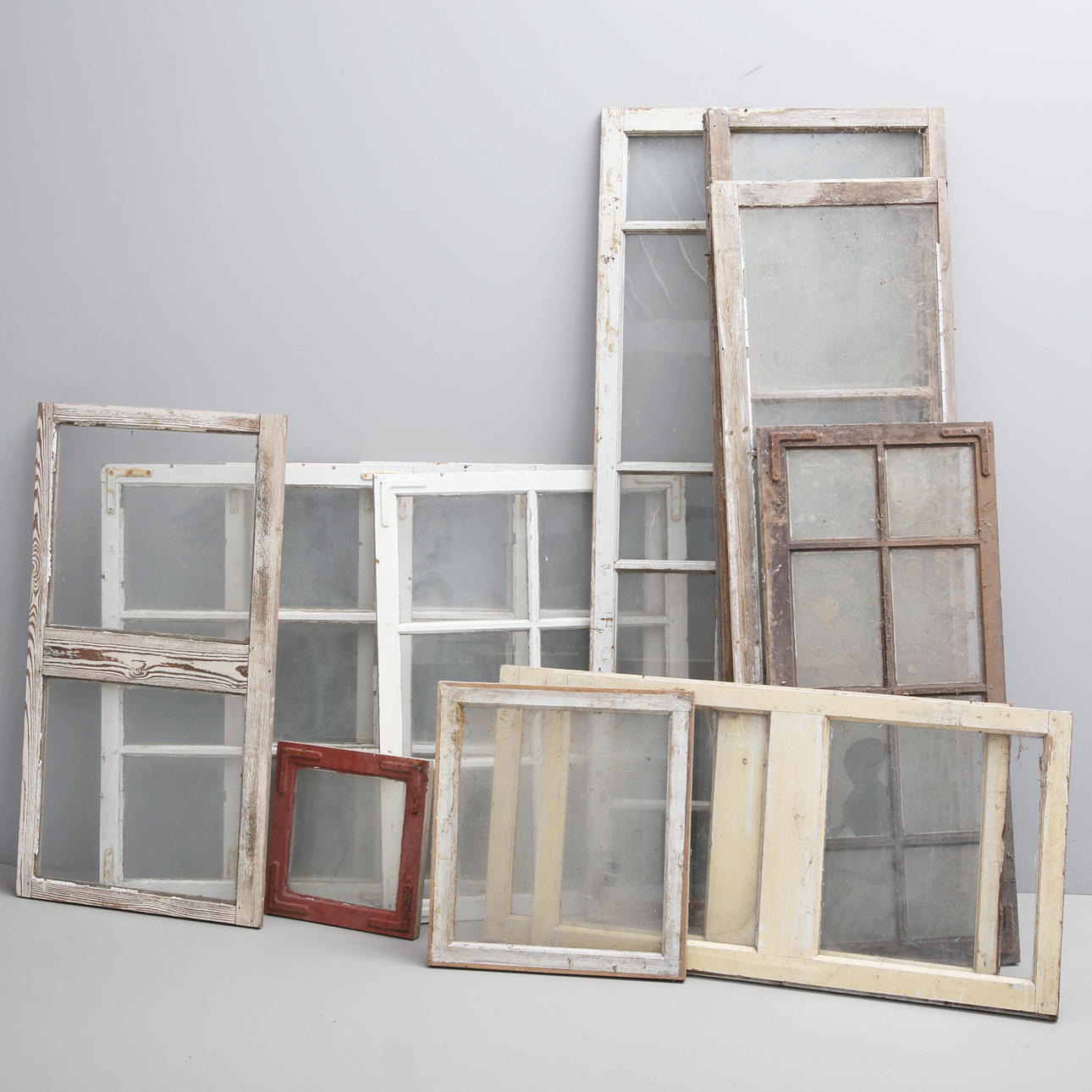 A set of 20th century window frames.
