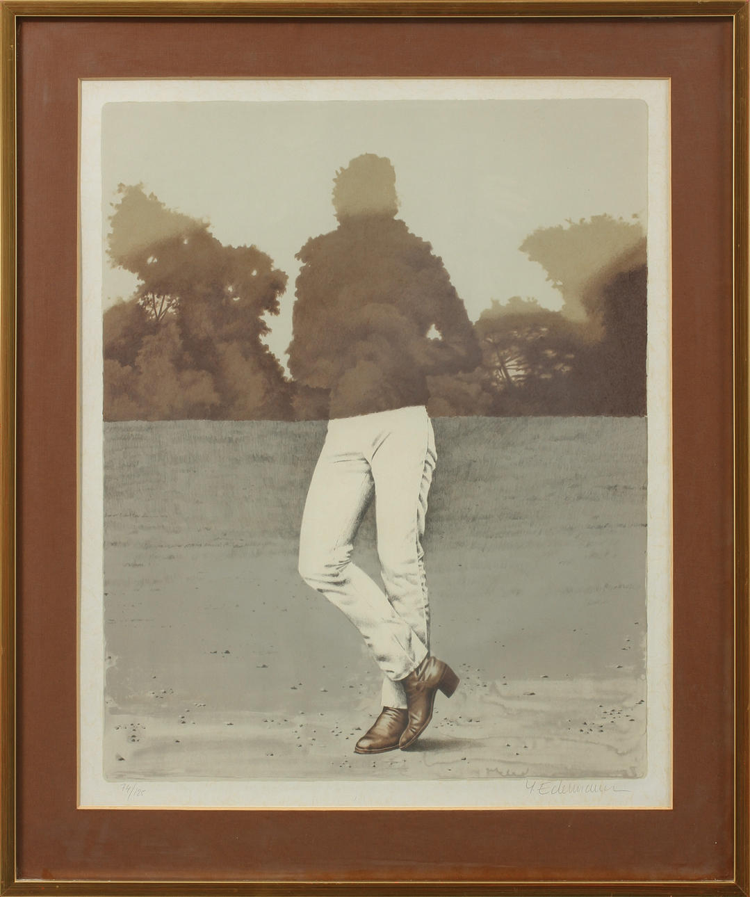 YRJÖ EDELMANN. Figurkomposition, färglitografi, signerad och numrerad 74/125.