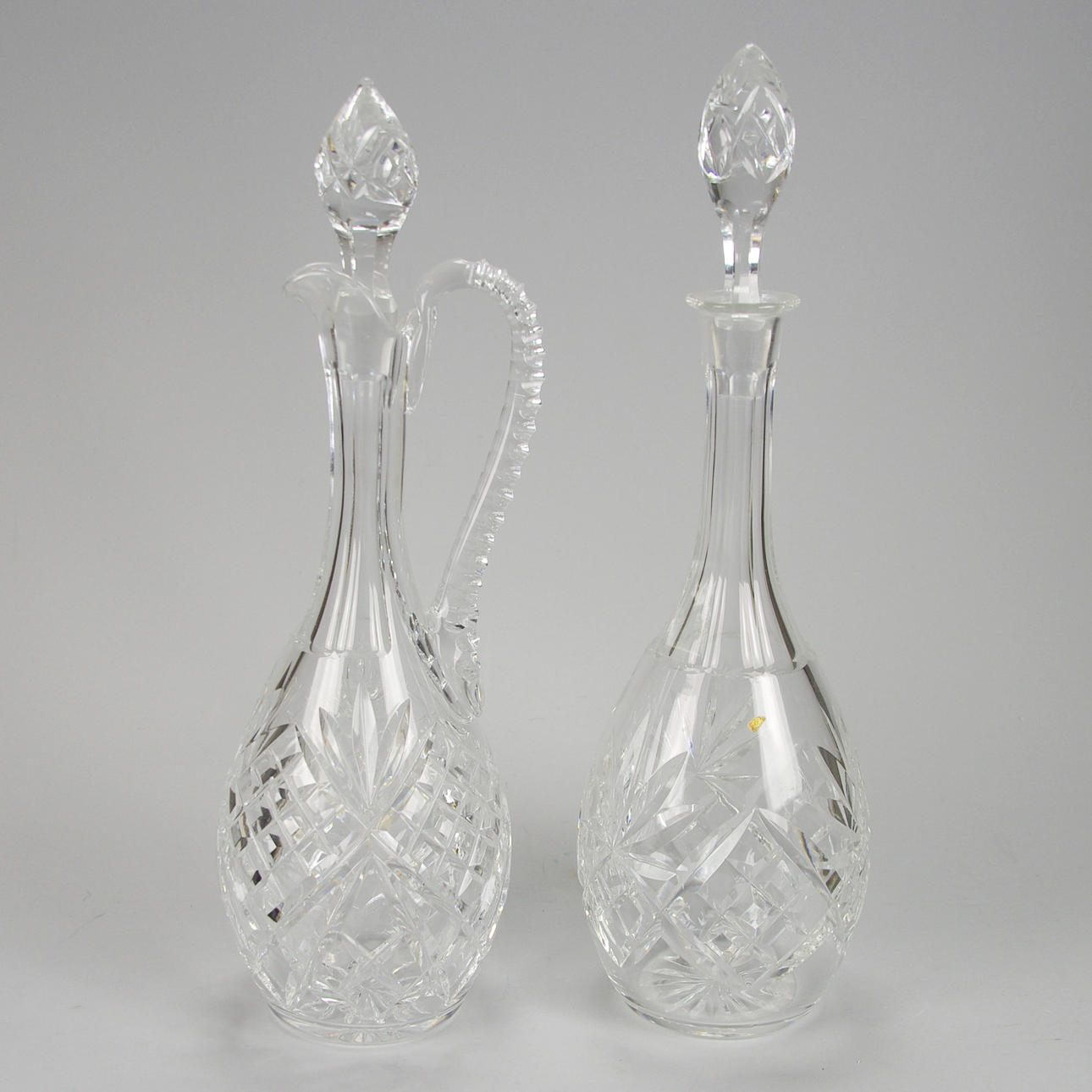 KARAFFER, 2 stycken, kristall, Kosta samt Boda.