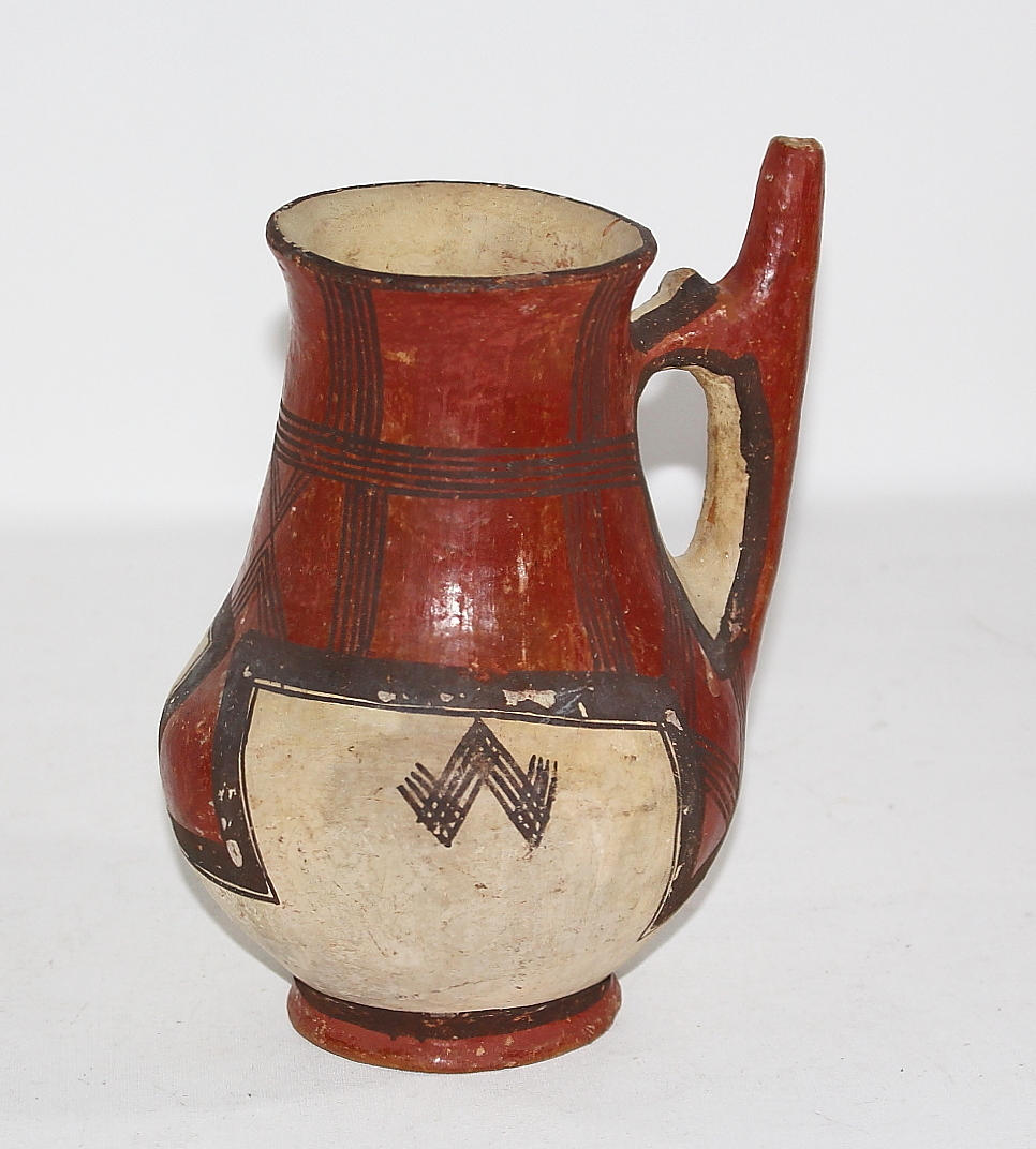 KARAFF/URNA, keramik, Navahoe Indian, 1800-tal.