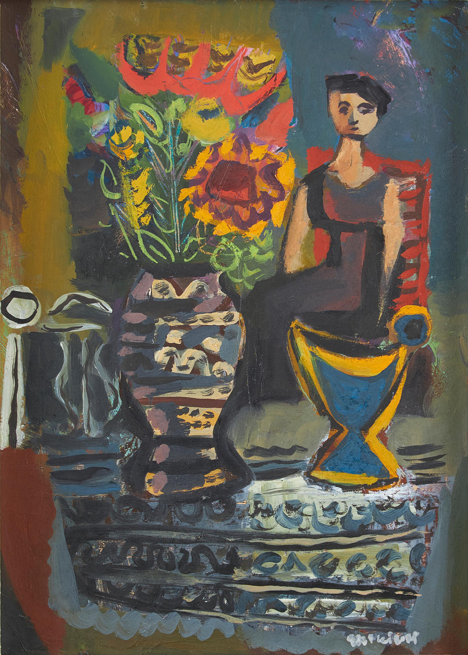 OLEV MIKIVER (ESTLAND, 1922-1994). Sitzendes Modell.