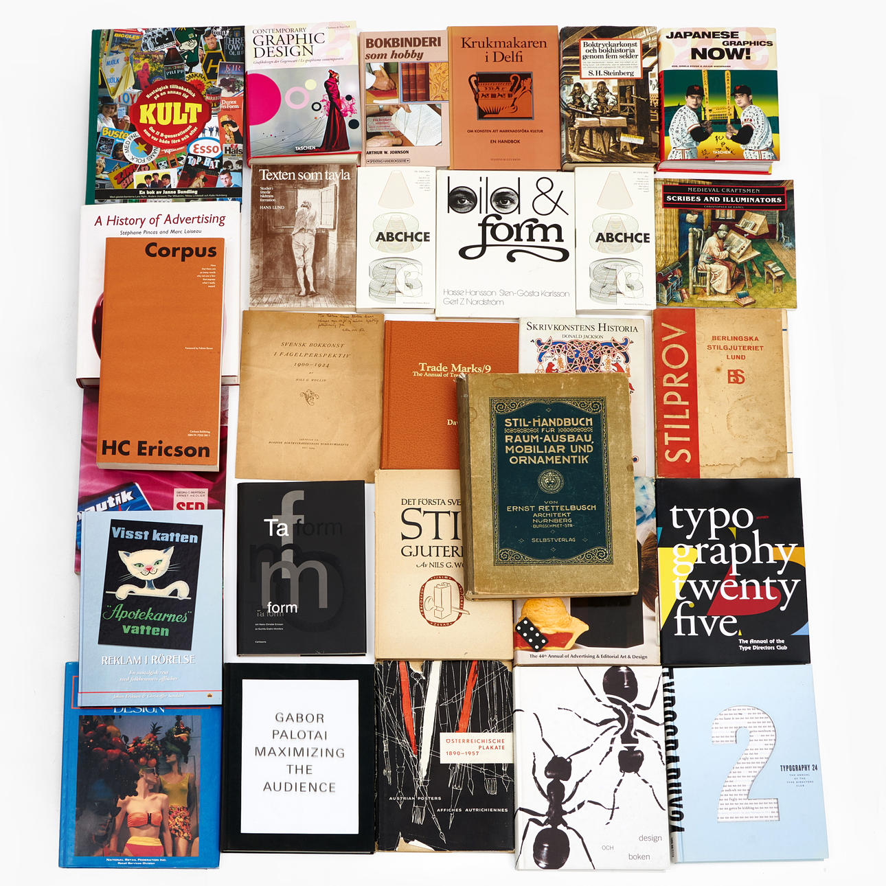 TYPOGRAFIE, GRAFISCHE FORM, WERBUNG, 27 Bd.