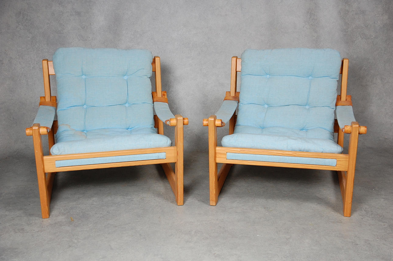 FÅTÖLJER, 1 par, 1970-tal.