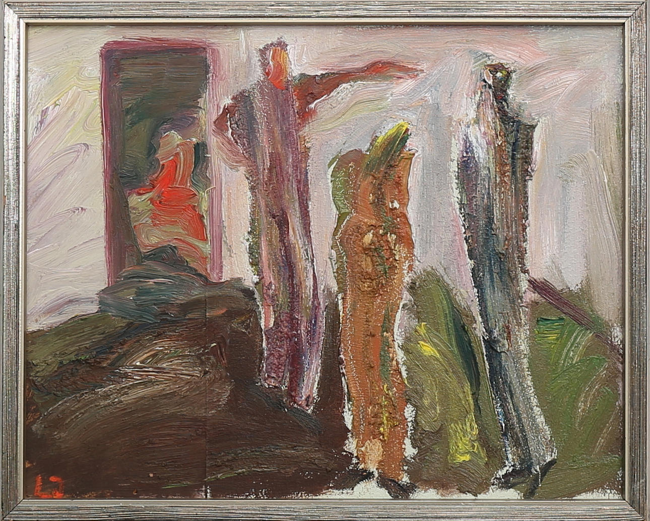 LENNART JOANSSON. 'Indikera', olja på pannå, signerad LJ.
