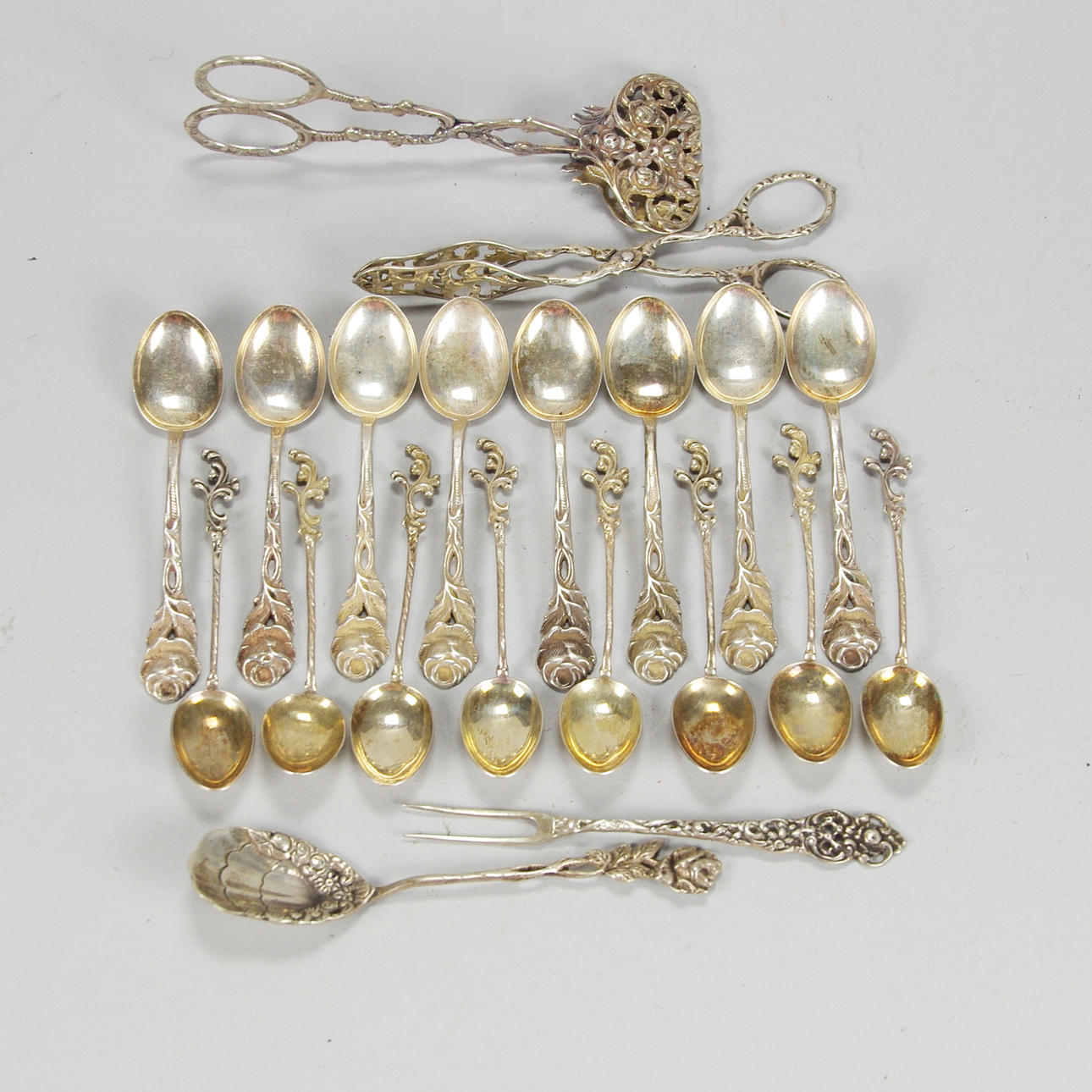 BESTICK, silver, 22 delar, vikt 228 gram.