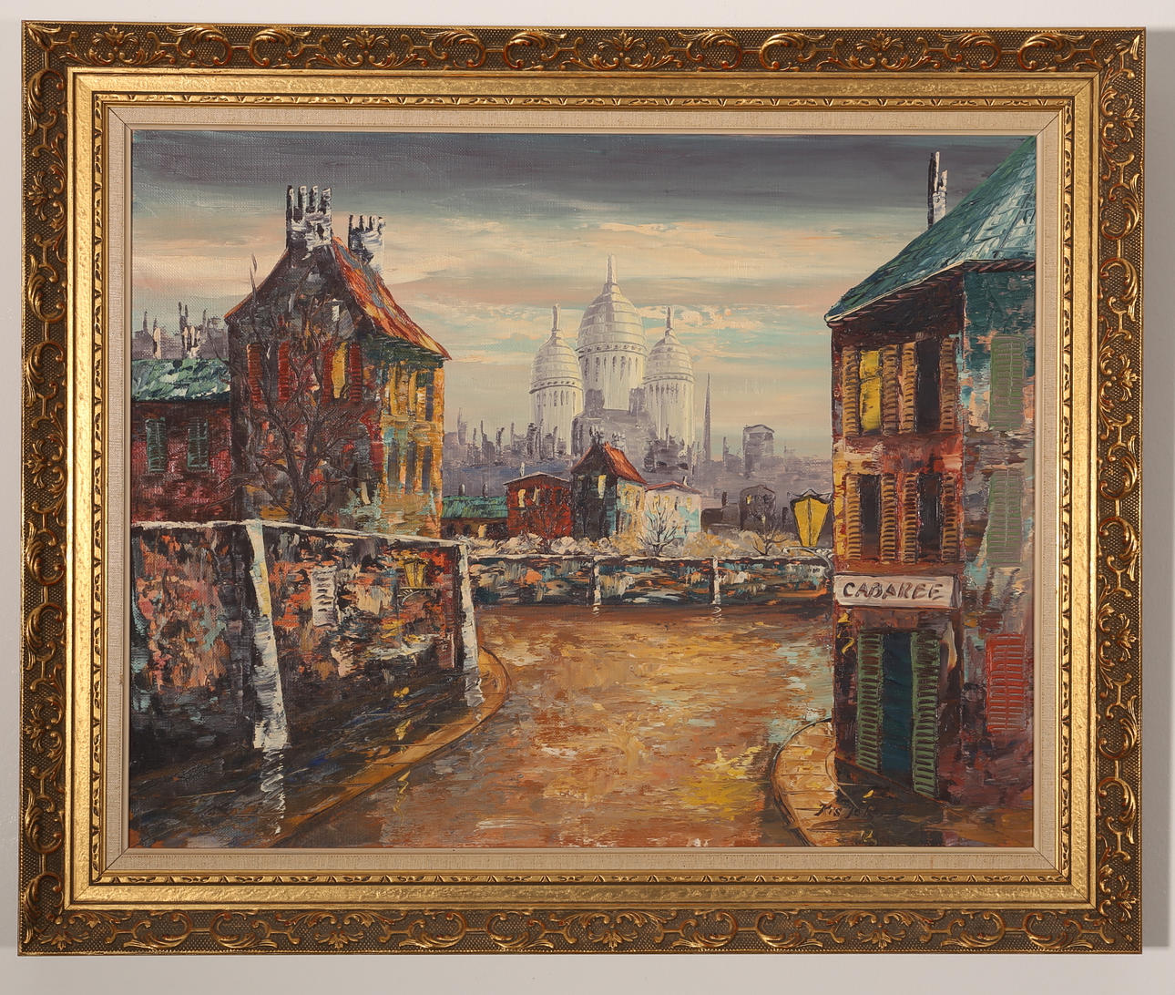 OIDENTIFIERAD KONSTNÄR. Paris, Sacré-Cœur, Olja på duk.