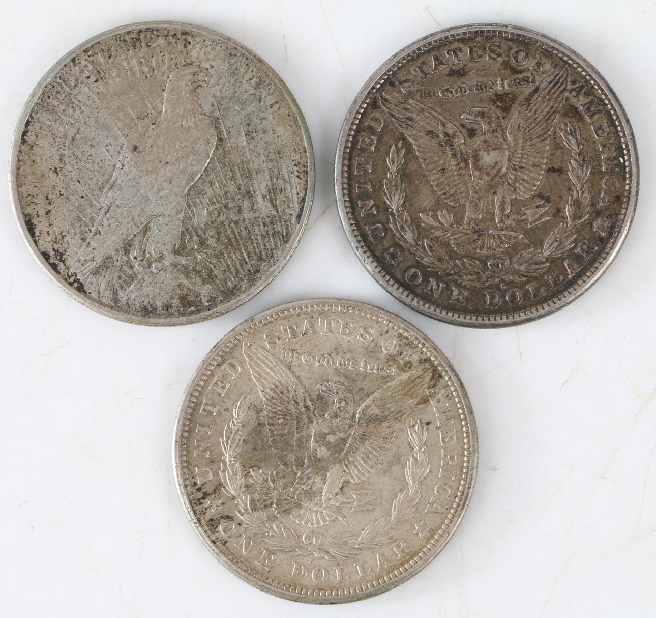 TRE AMERIKANSKA MYNT EN DOLLAR (3).
