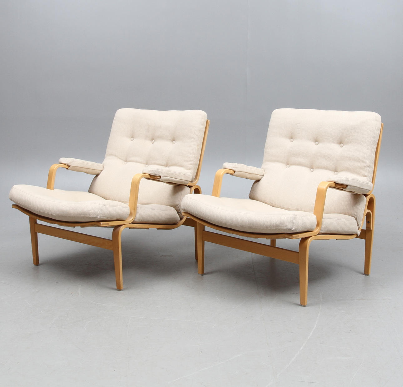 FÅTÖLJER 1 par, "Ingrid", Bruno Mathsson, DUX.