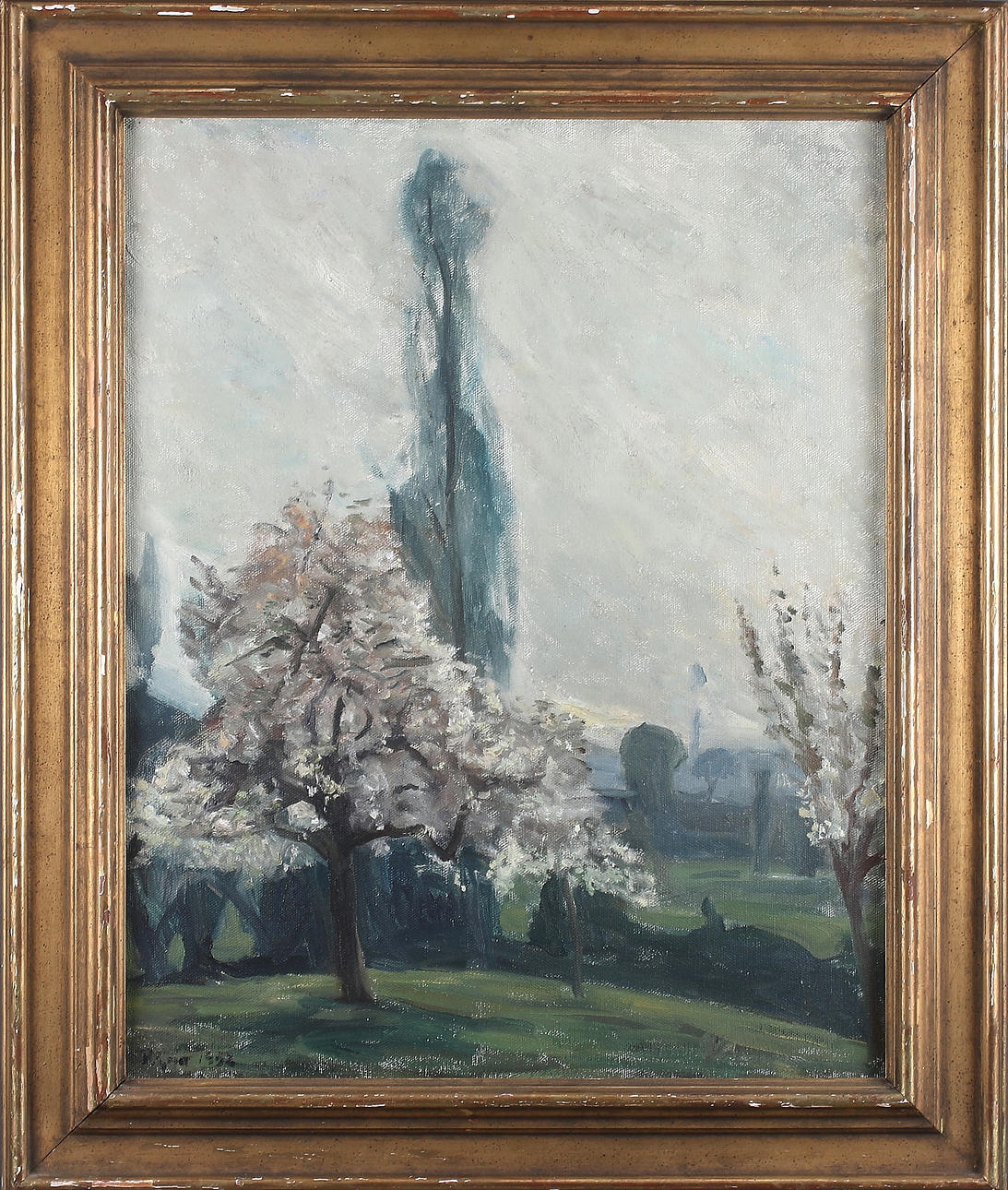 RYNO FRIEBERG. Blommande träd, signerad.