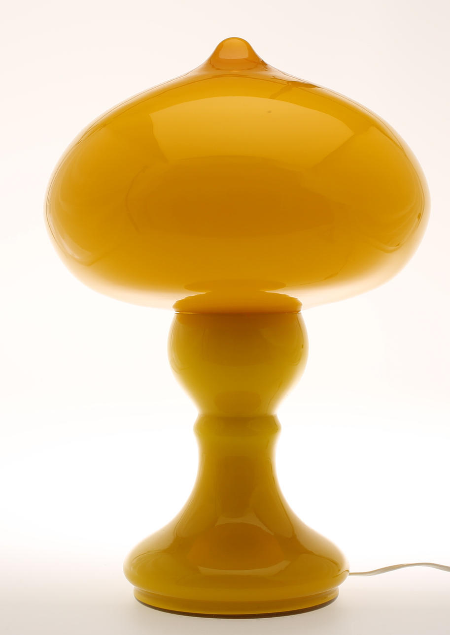BORDSLAMPA, glas, 1900-tal.