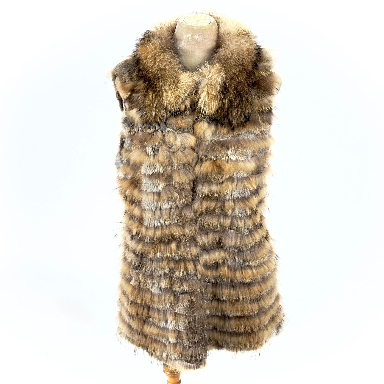 VINTAGE CHINCHILLA OG RÆVPELSVEST.