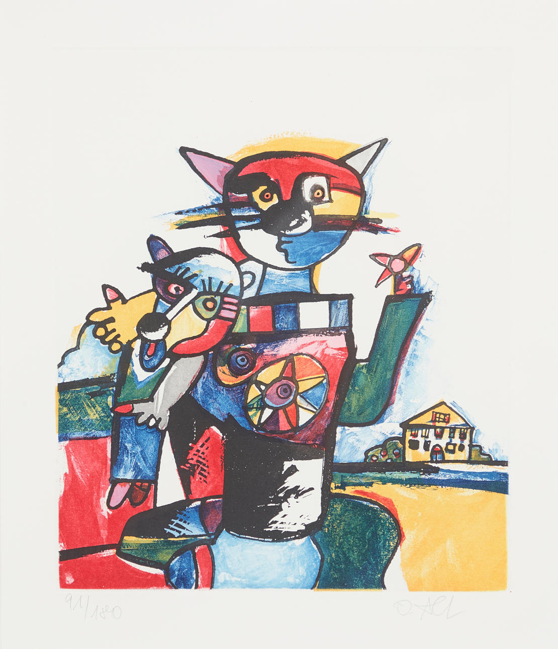 OTMAR ALT (GEB. 1940). Katze und Hund.