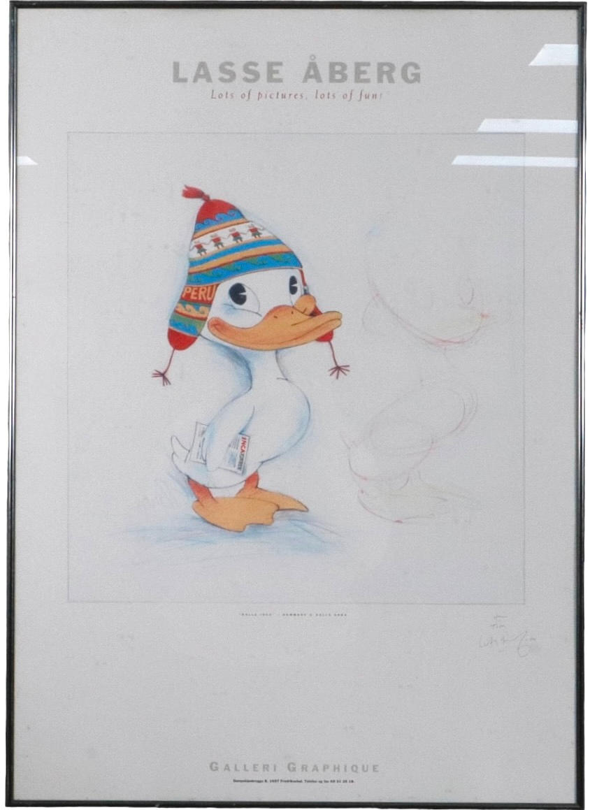 LASSE ÅBERG. Offset print, signed in the print.