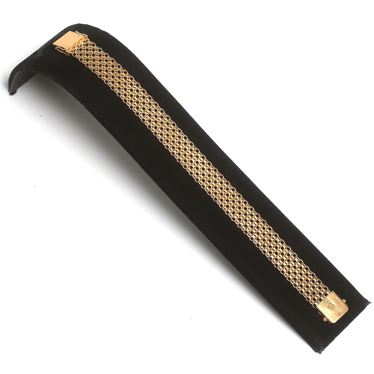 ARMBAND, 18k guld, X-länk, Esto AB Guldvarufirma, Stockholm, 1968. Vikt 23 gram.