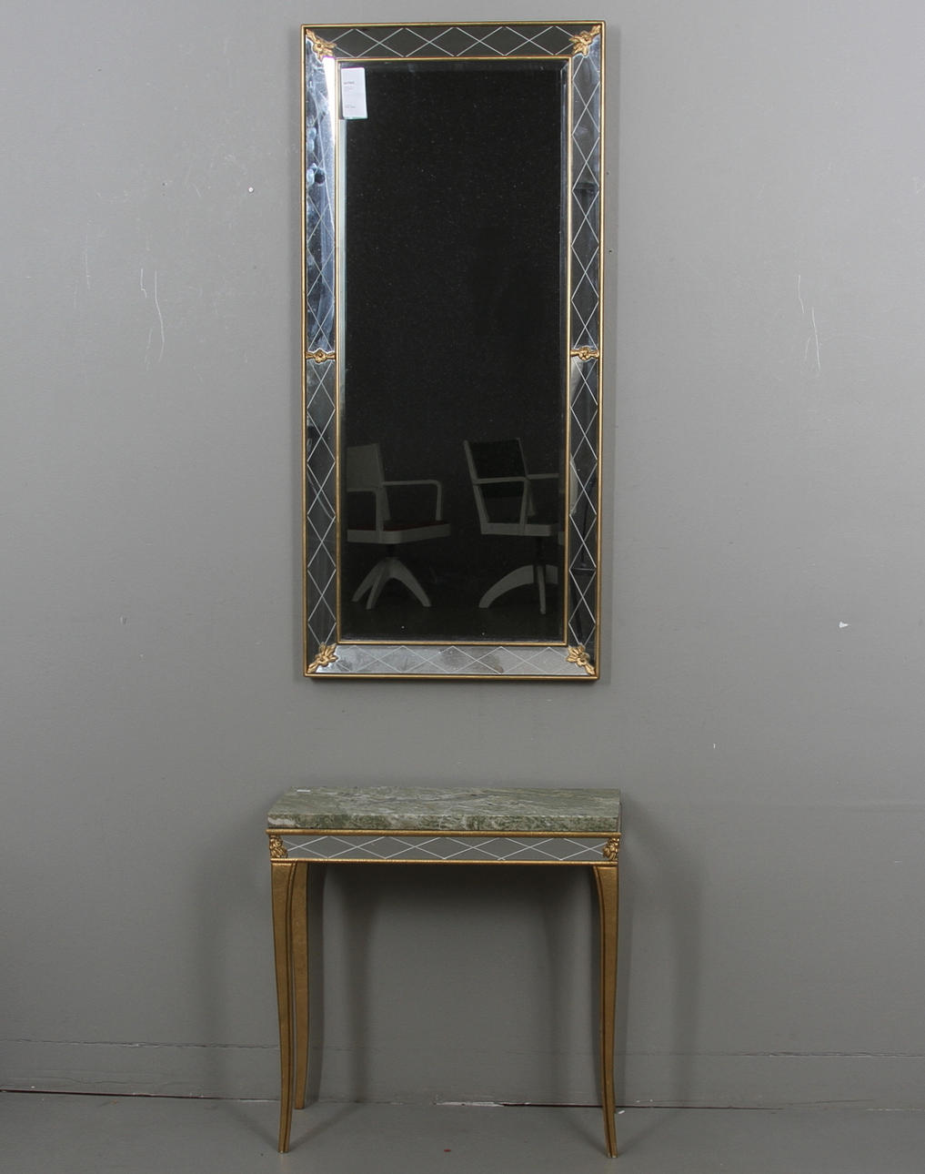 SPEGEL med TRYMÅBORD, 1900-tal.