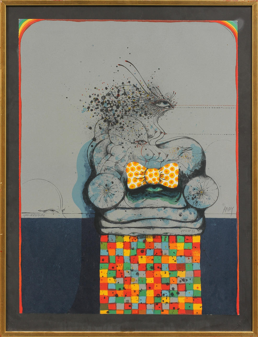 ARDY STRÜWER. Color lithograph, signed, É preuve d´artiste.