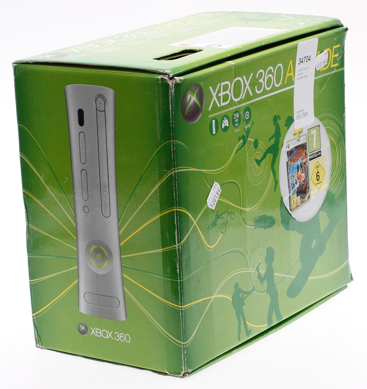 X-BOX 360, två stycken handkontroller.