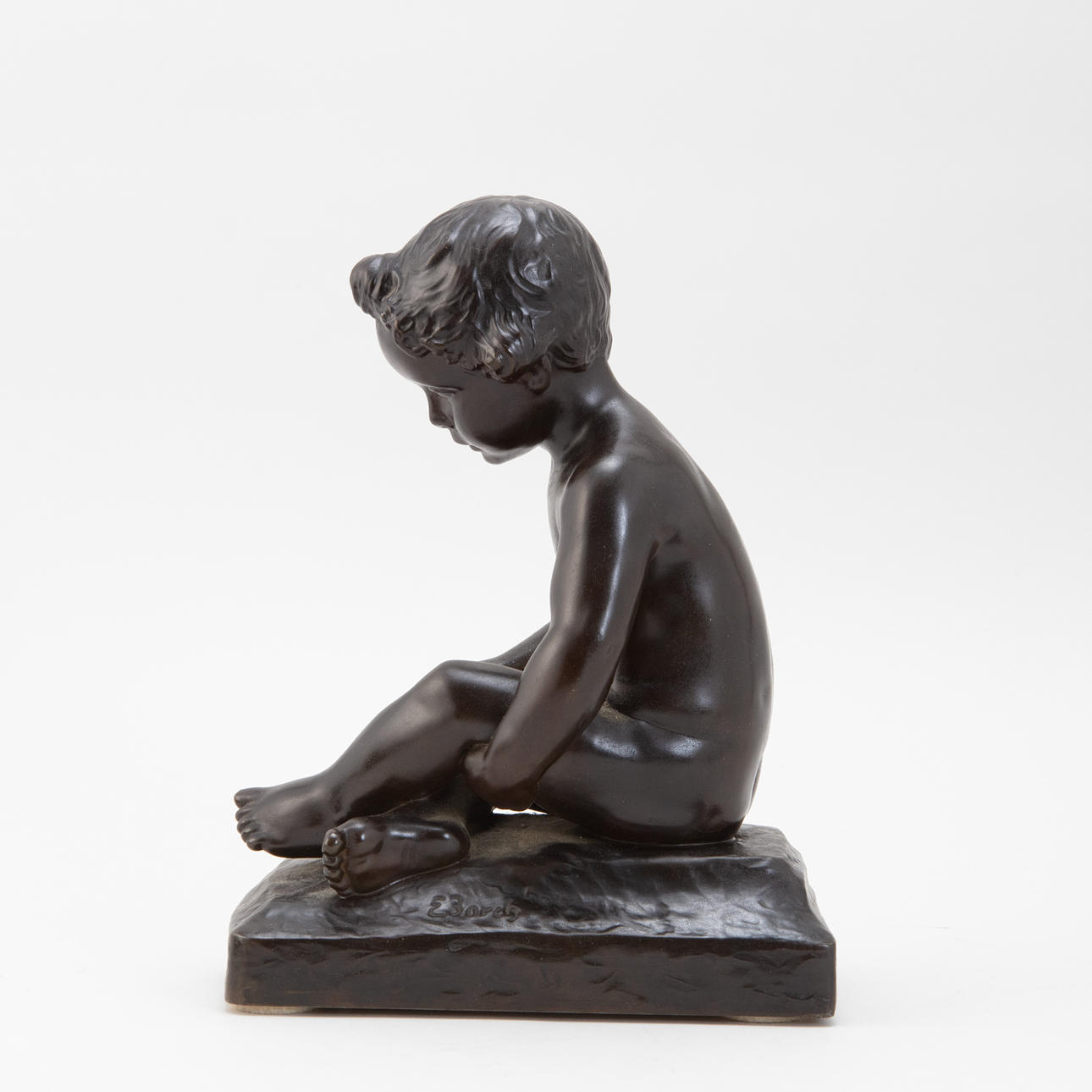 ELNA BORCH. Skulptur, brons, signerad.