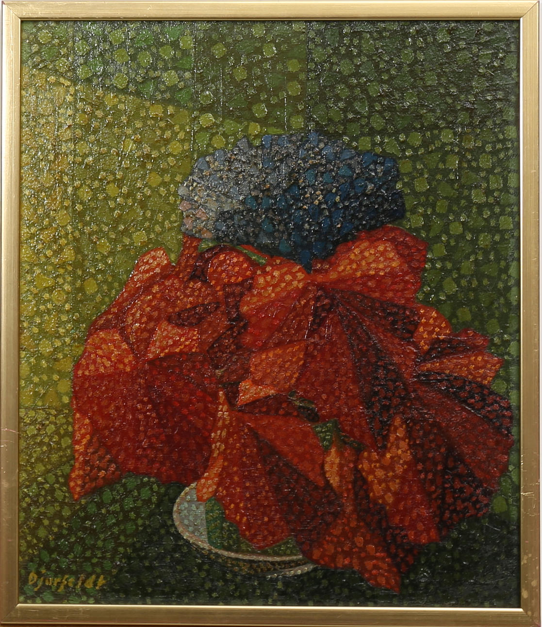 CARL JOSEF DJURFELDT. Stilleben, olja på pannå, signerad Djurfeldt.