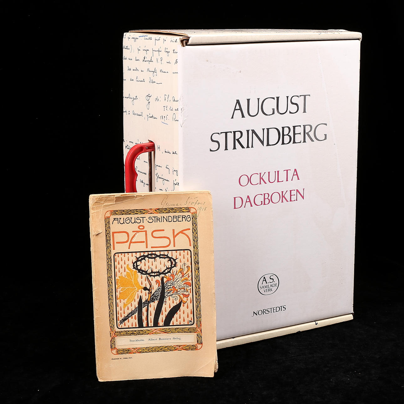 AUGUST STRINDBERG. “Occult Diary”, “Faksimil”, “Easter”, 3 books.