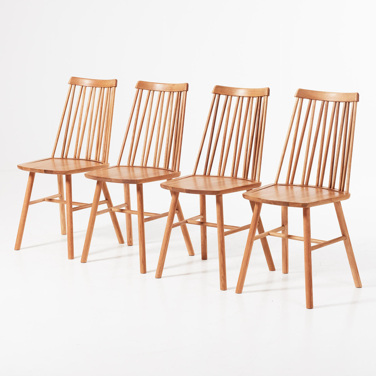 HANS K, Skene, stolar, 4 st, modell ZigZag, lackerad ek.