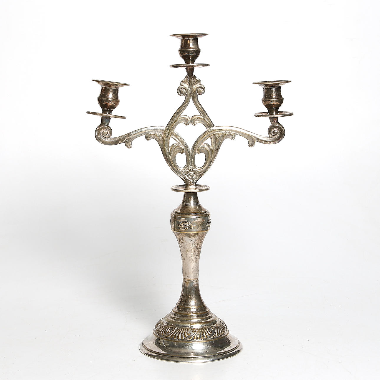 KANDELABER, nysilver, Jugend, 1900-talets första hälft.