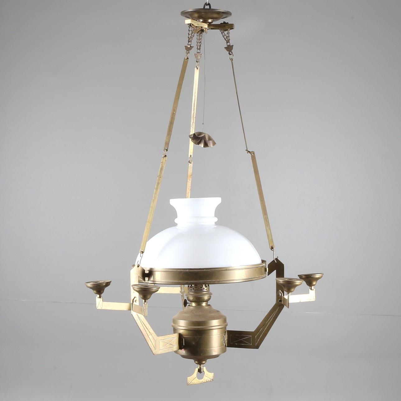 TAKFOTOGENLAMPA, jugend, mässing, 18/1900-tal.