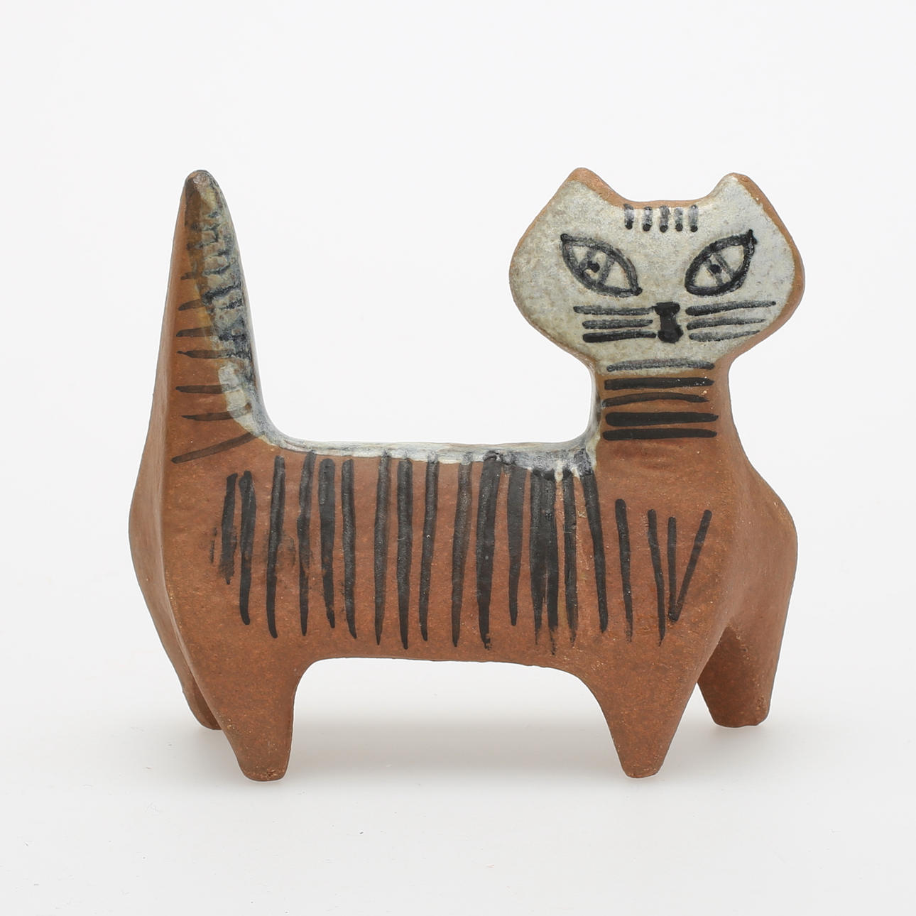 LISA LARSON. Figurin, stengods, katt, Gustavsberg.