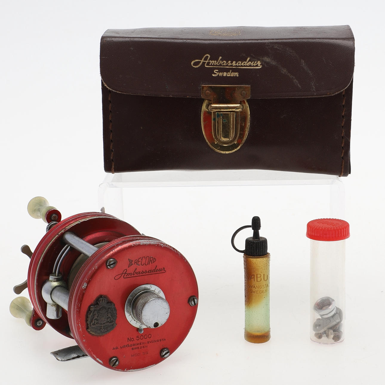 Ambassadeur Abu 0 Garcia Reel Red ABU Fishing for - Sweden Vintage