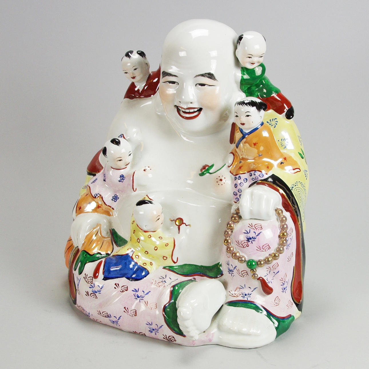 FIGURIN, porslin, lyckogud, Kina, 1900-tal.