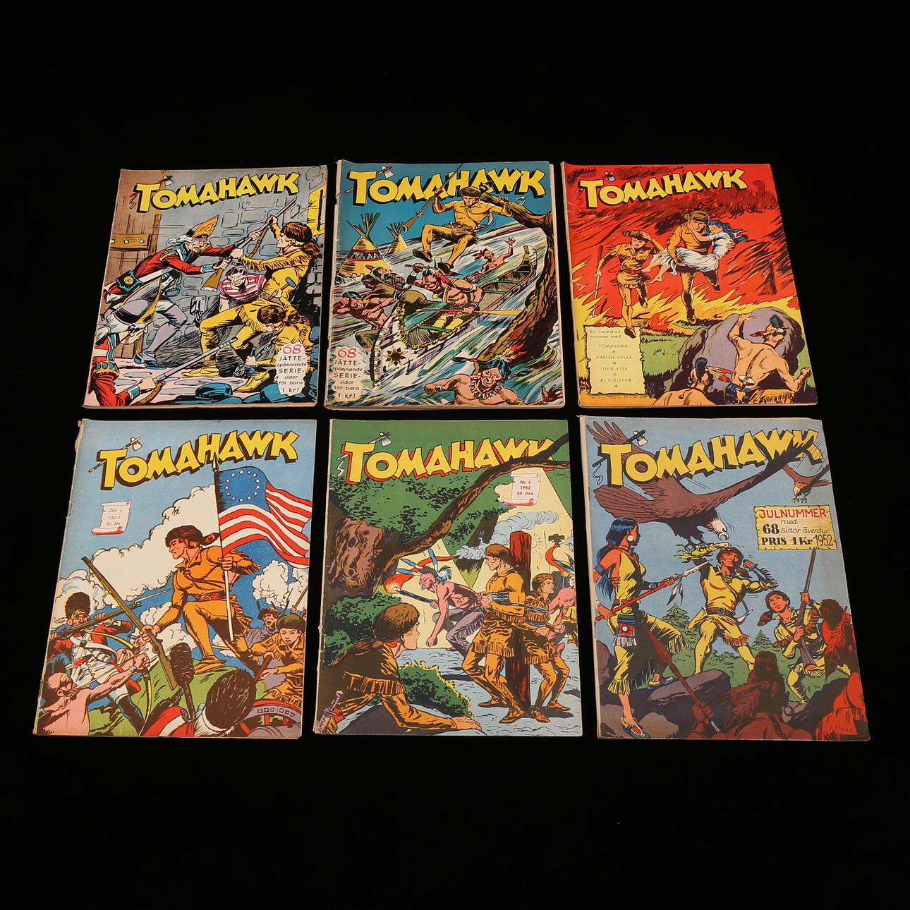 TOMAHAWK, a comic book, 6 pcs, 1952.