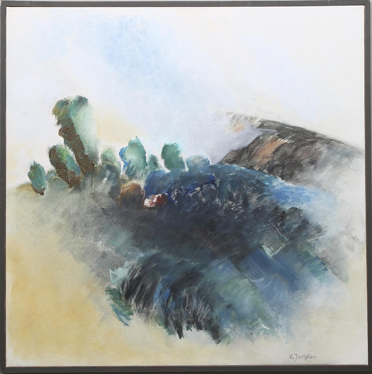 VALDEMAR JORDAN. Olja på duk, signerad.