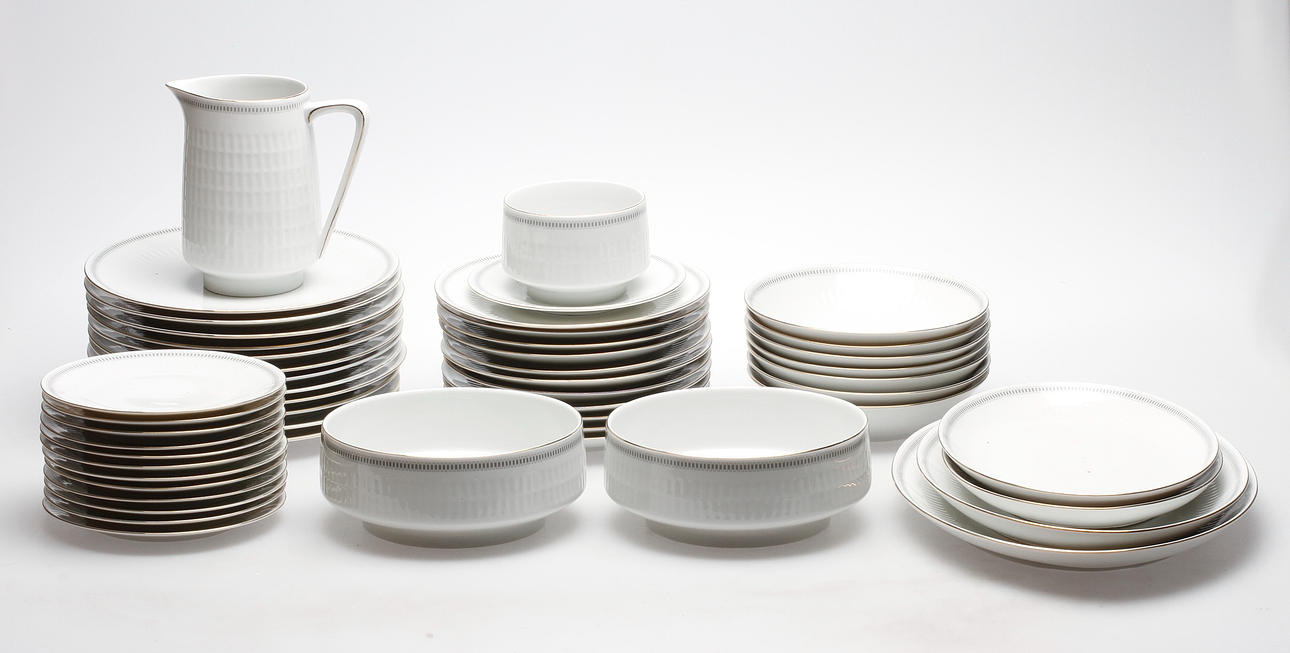 MATSERVIS, 50 delar, porslin, Scherzer, Tyskland.