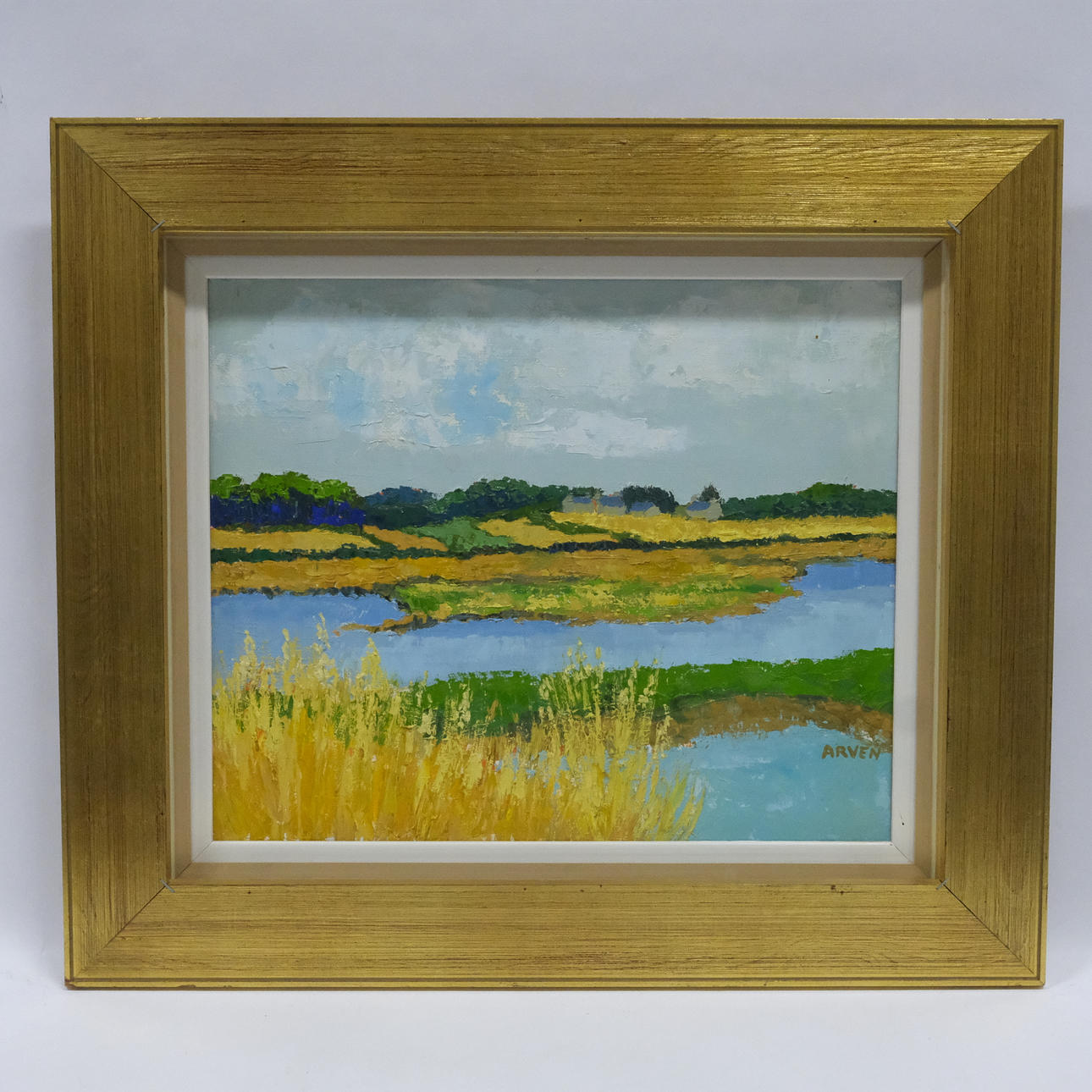 FLORENCE ARVEN. OIL ON CANVAS, LANDSCAPE.