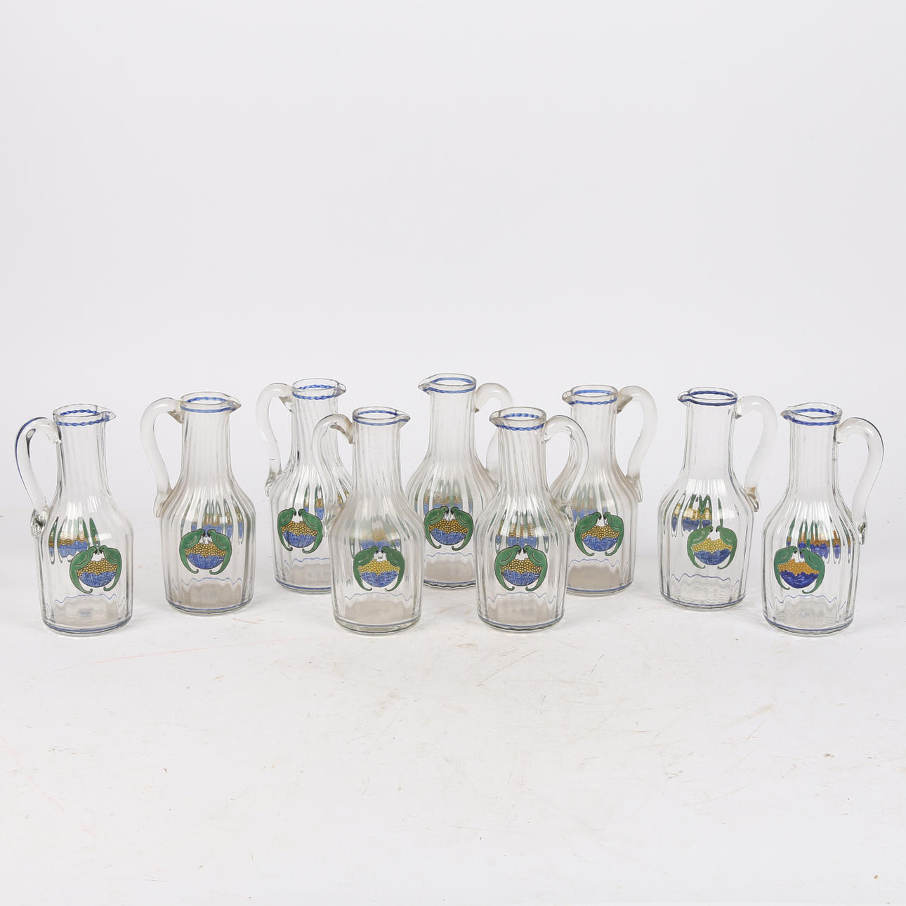 JEAN LUCE FOR DAUM, GLASKANNOR, NIO STYCKEN (9).