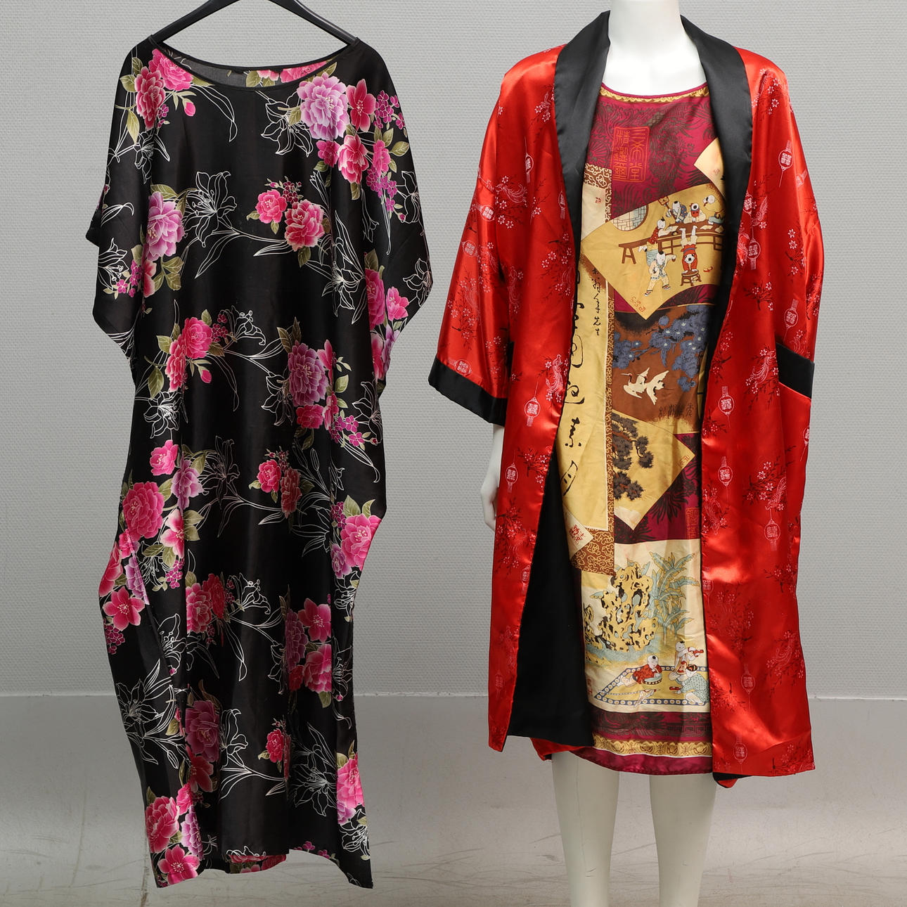 MORGONROCK & KLÄNNINGAR, 3 st, silke, samtida.