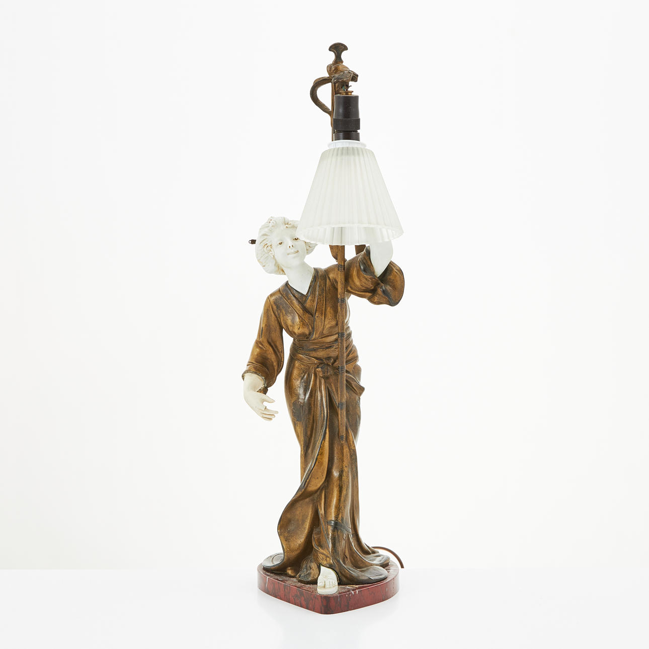 A TABLE LAMP, Adolphe Armand Truffier, signed, first part of the 20th century.