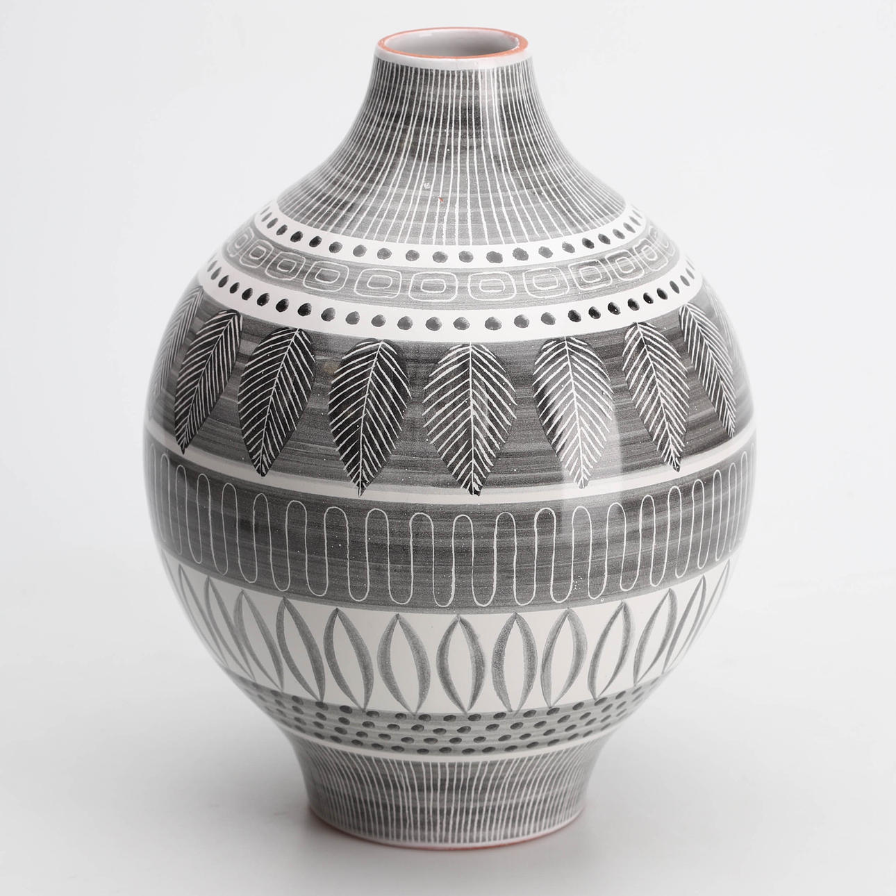INGRID ATTERBERG. 'Graphic', a vase, model 2085, ceramic.