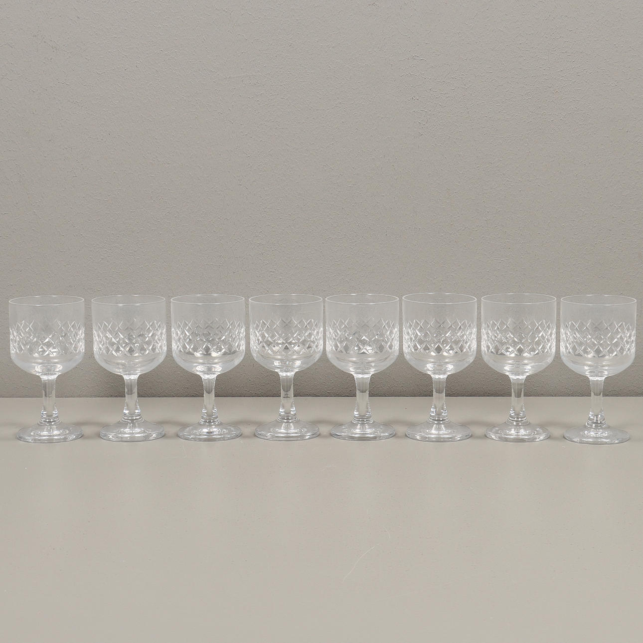 VIINILASIT 8 kpl, kristalli.