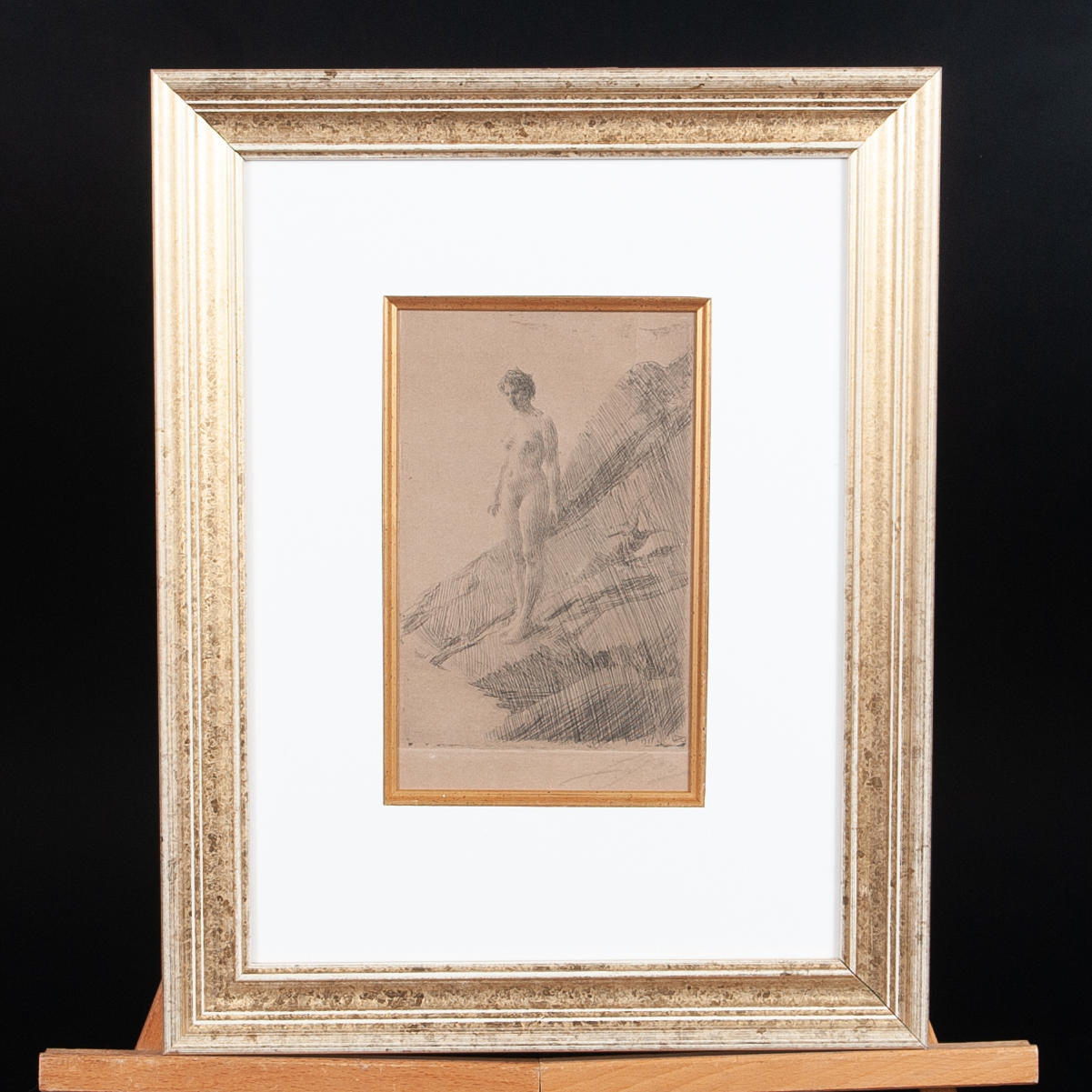 ANDERS ZORN. ETCHING “EDÖ”, signed.