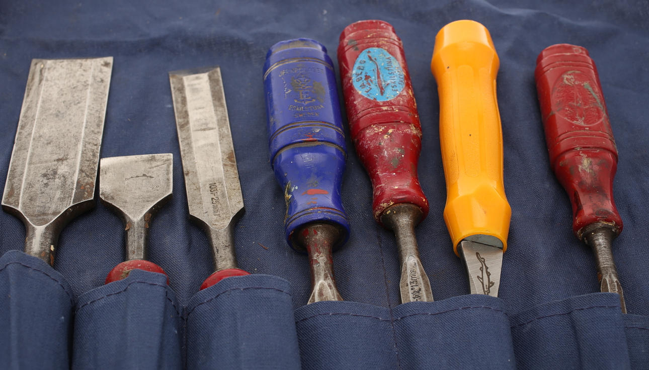 VERKTYG, 7 stycken stämjärn, Eskilstuna Hajen.