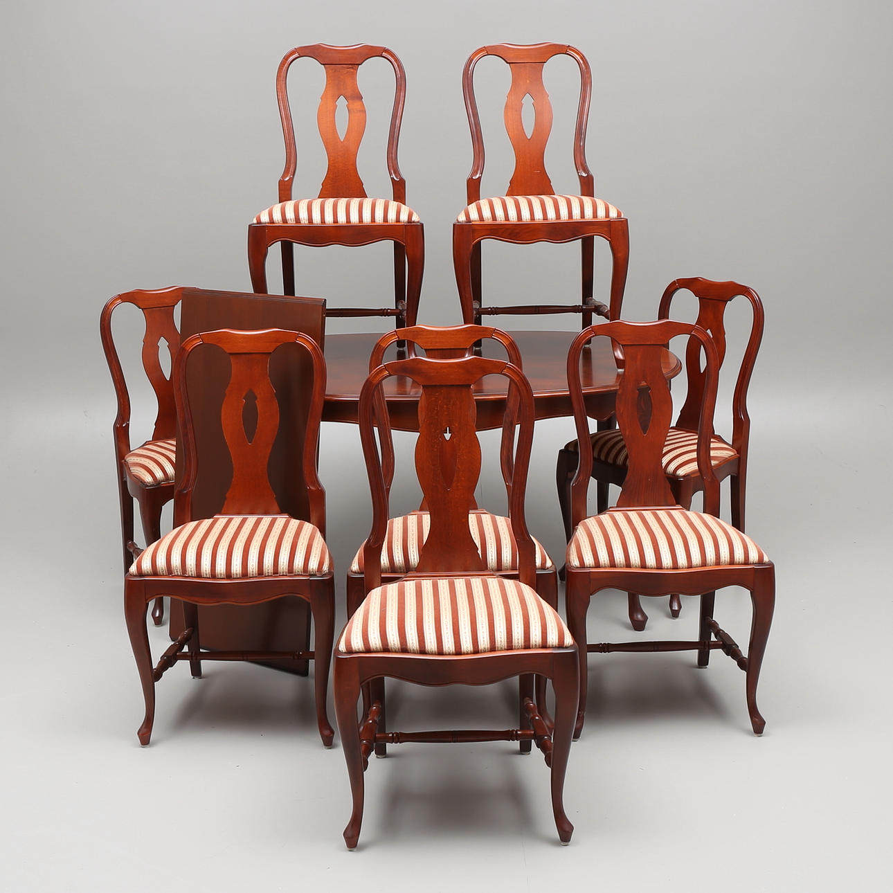 MATSALSMÖBEL, 9 delar, rokokostil, Möbelboning i Tibro, 1900/2000-tal.