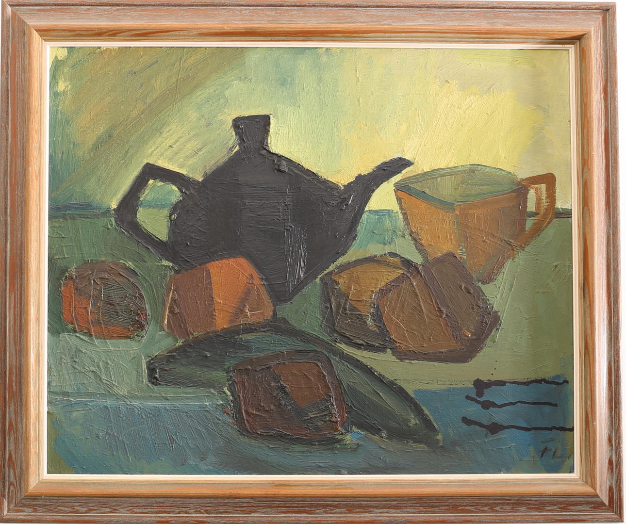 FILIP LILJESSON. Olja på pannå, signerad FL.