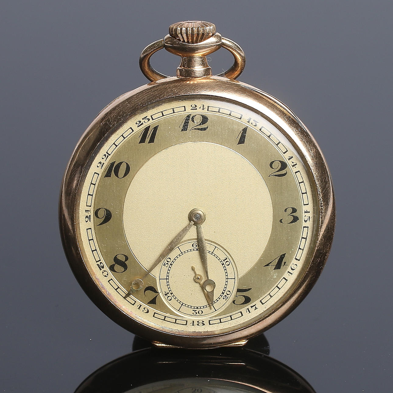 FICKUR, yttre boett 14k guld, sannolikt Eterna, 1900 talets första hälft. Total vikt 80 gram.