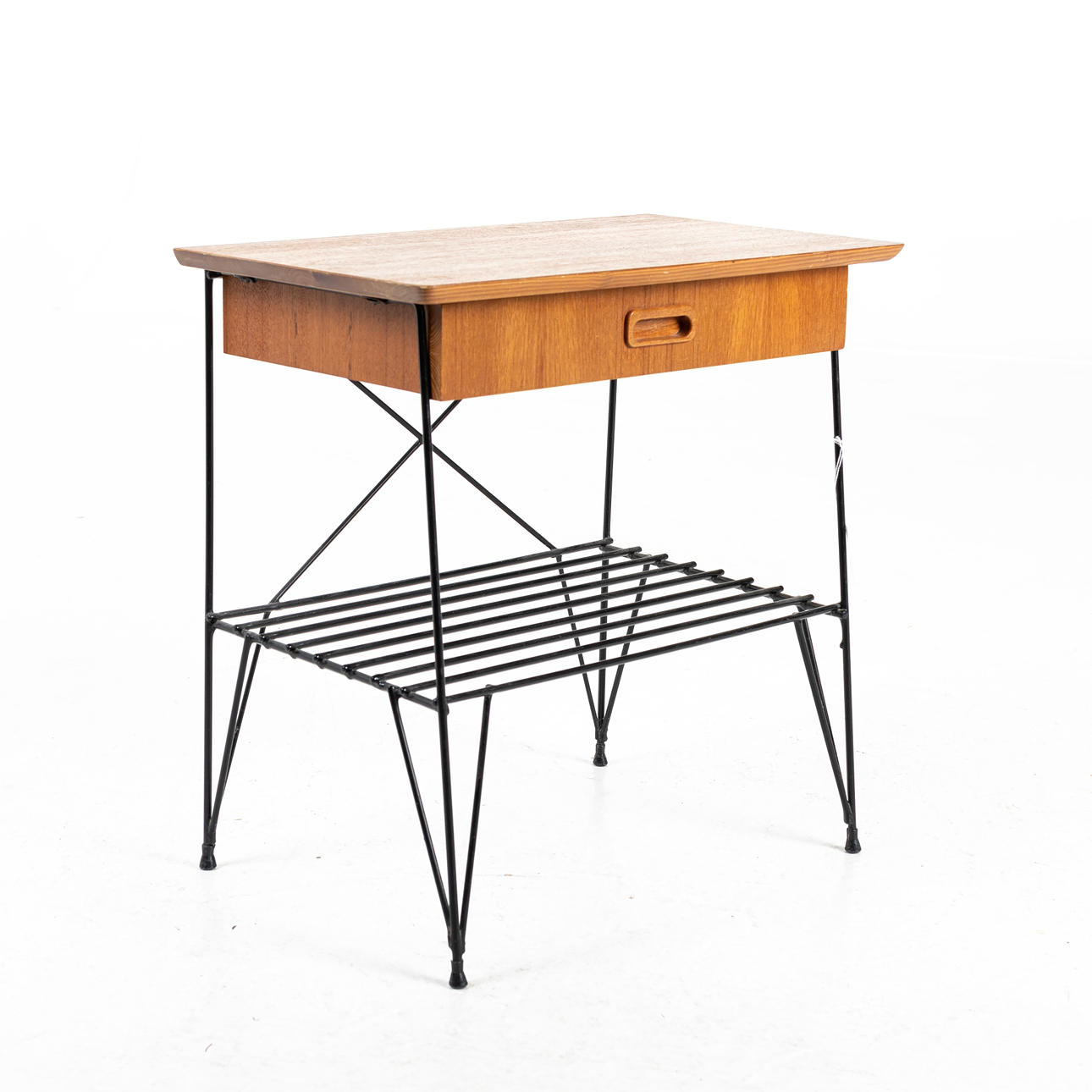 TELEFONBORD, teak / string, 1950/60-tal.